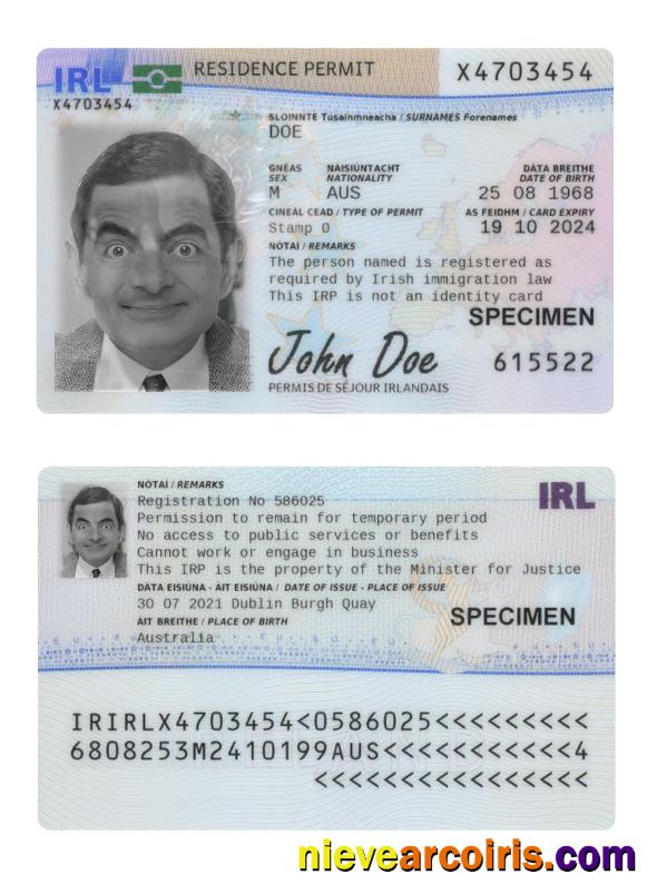 Ireland residence permit 2021-present